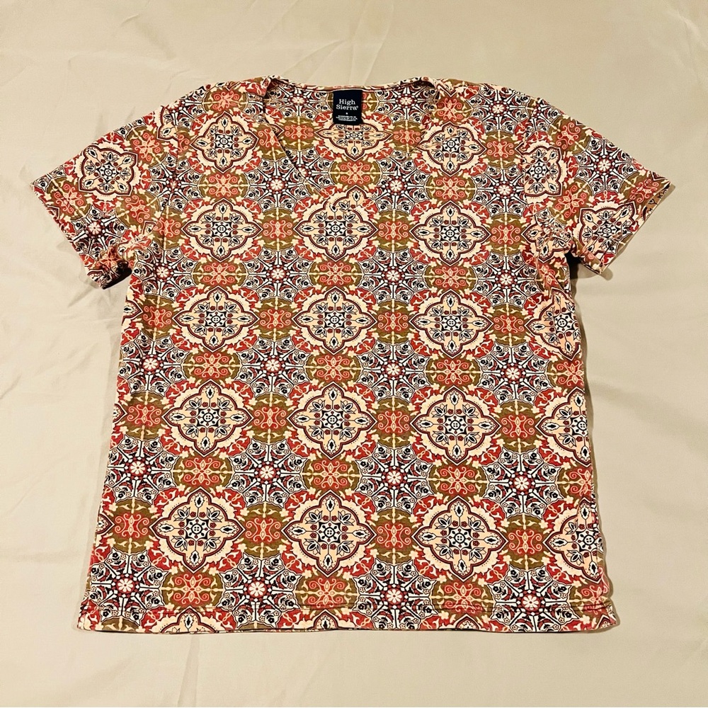 High Sierra Multicolor Patterned Short Sleeve Tee